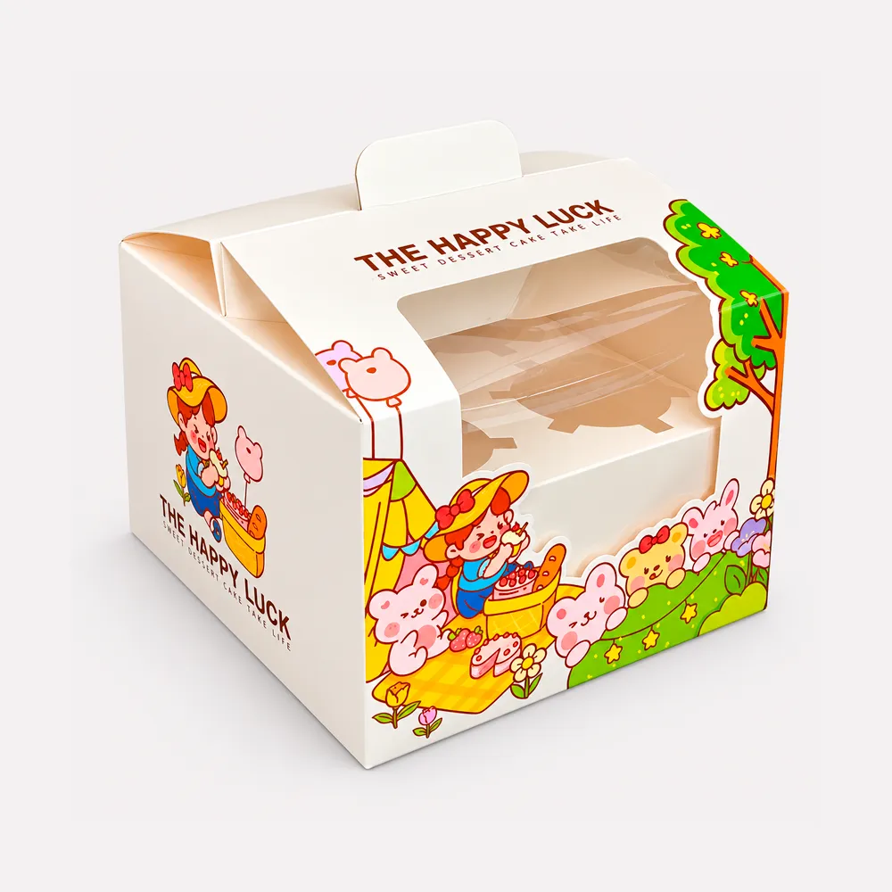 BOITE CUP CAKE 4 TROUS 15*15*11 CM