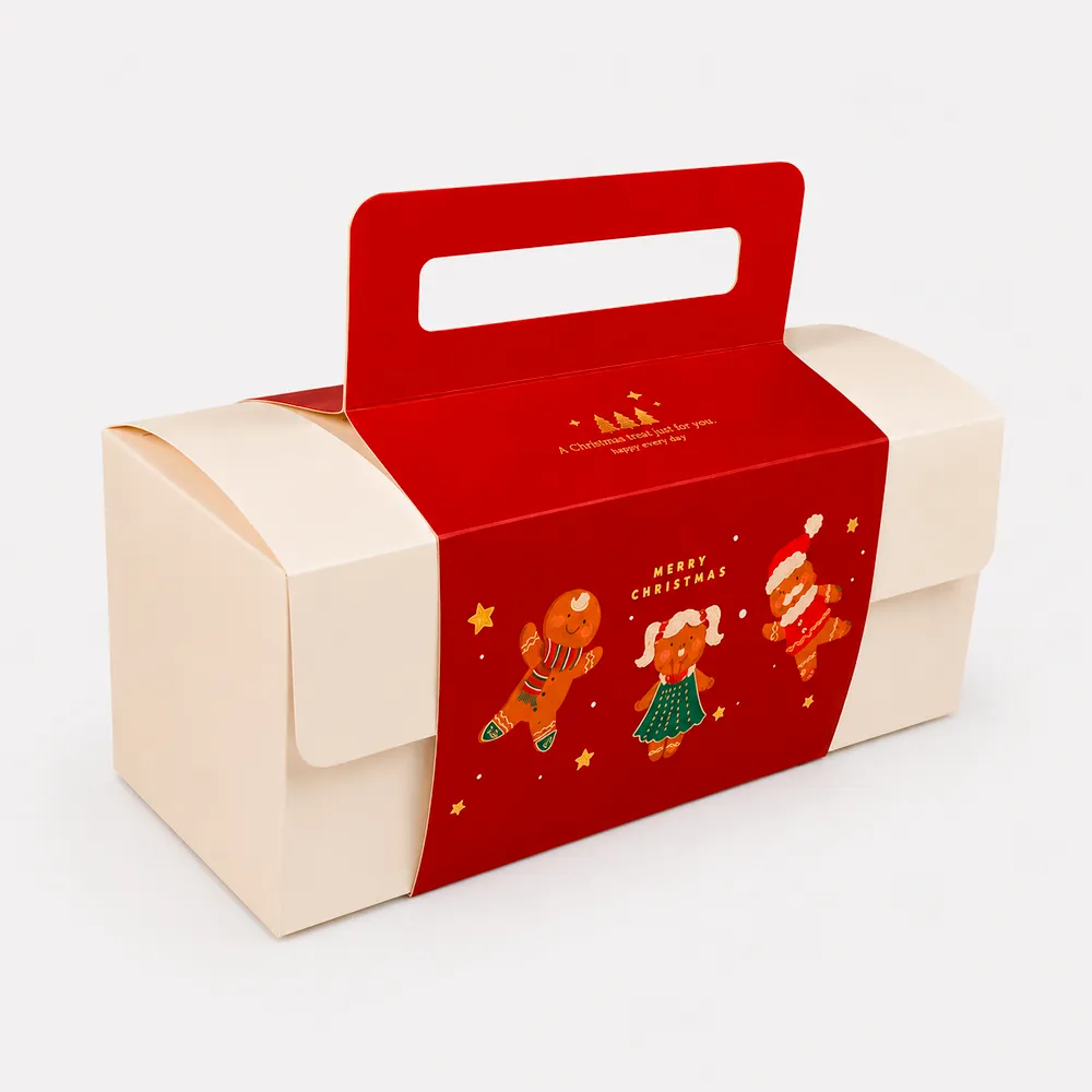 BOITE BUCHE A MANCHE ROUGE   30*12 CM