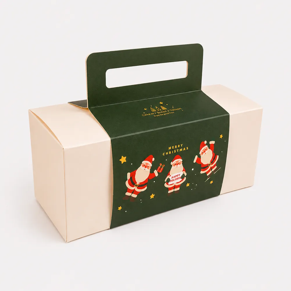 BOITE BUCHE A MANCHE VERTE  30*12 CM