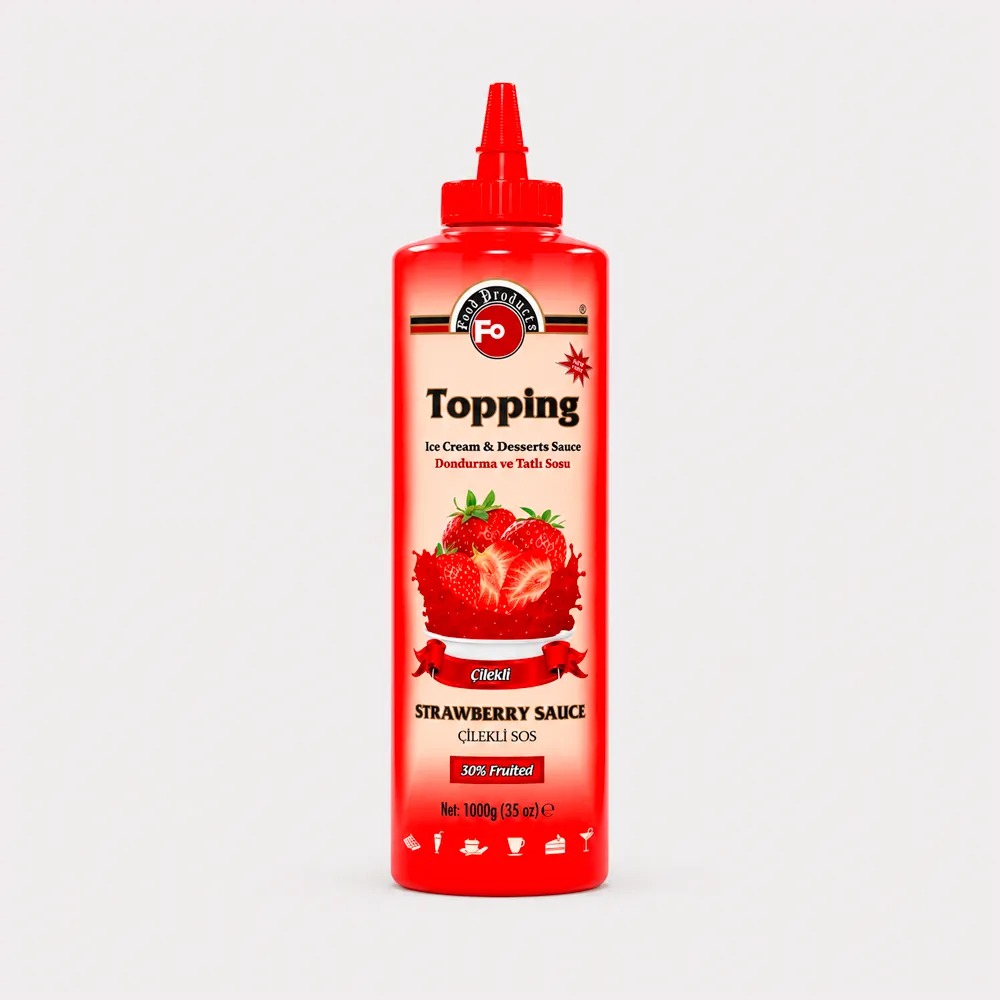 SAUCE GLACE TOPPING FO 1KG FRAISE