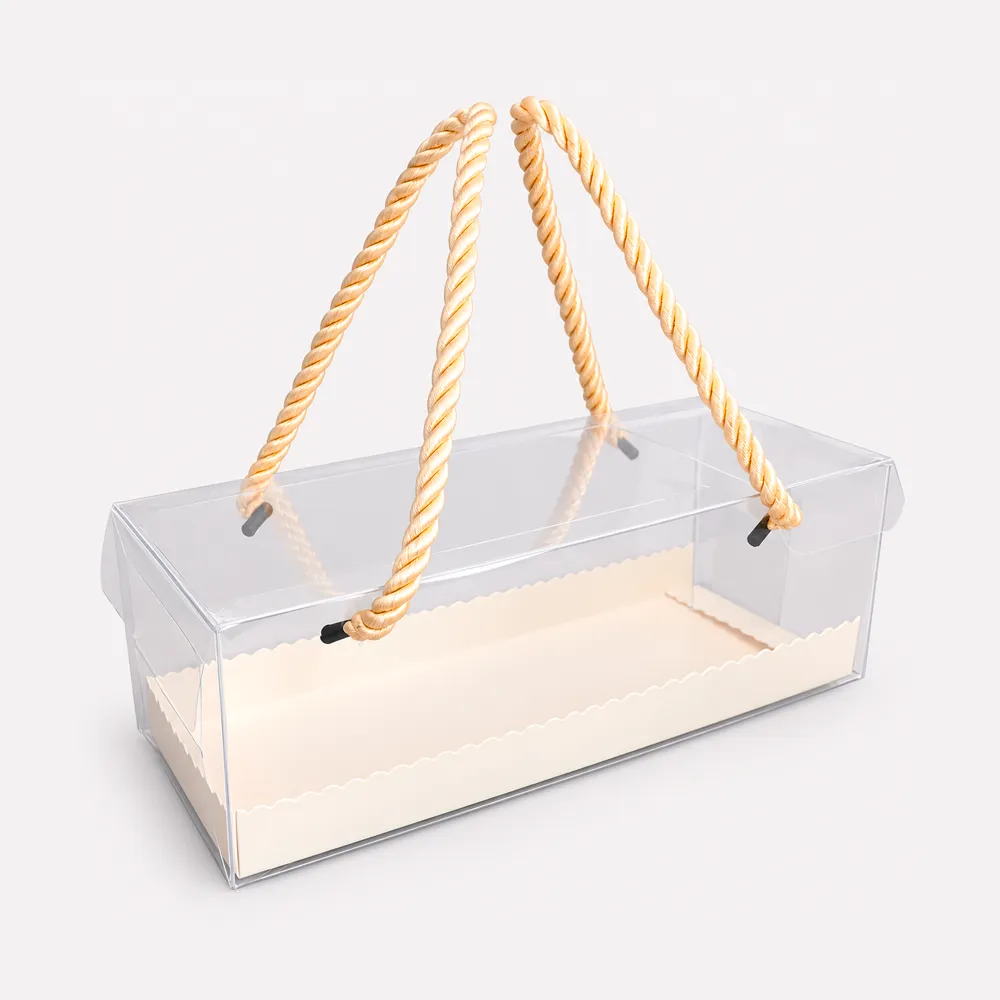 BOITE TRANSPARENT MACARON  22.5*7.8*7.8cm