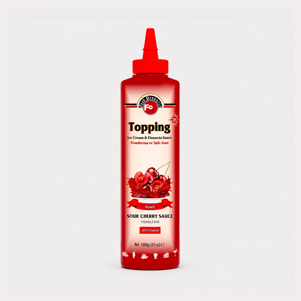 [FOSAUCECER1] SAUCE GLACE TOPPING FO 1KG CERISE